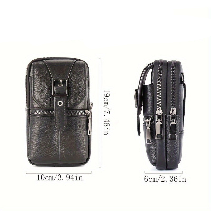 Men's Genuine Leather Anti-Theft Crossbody Bag