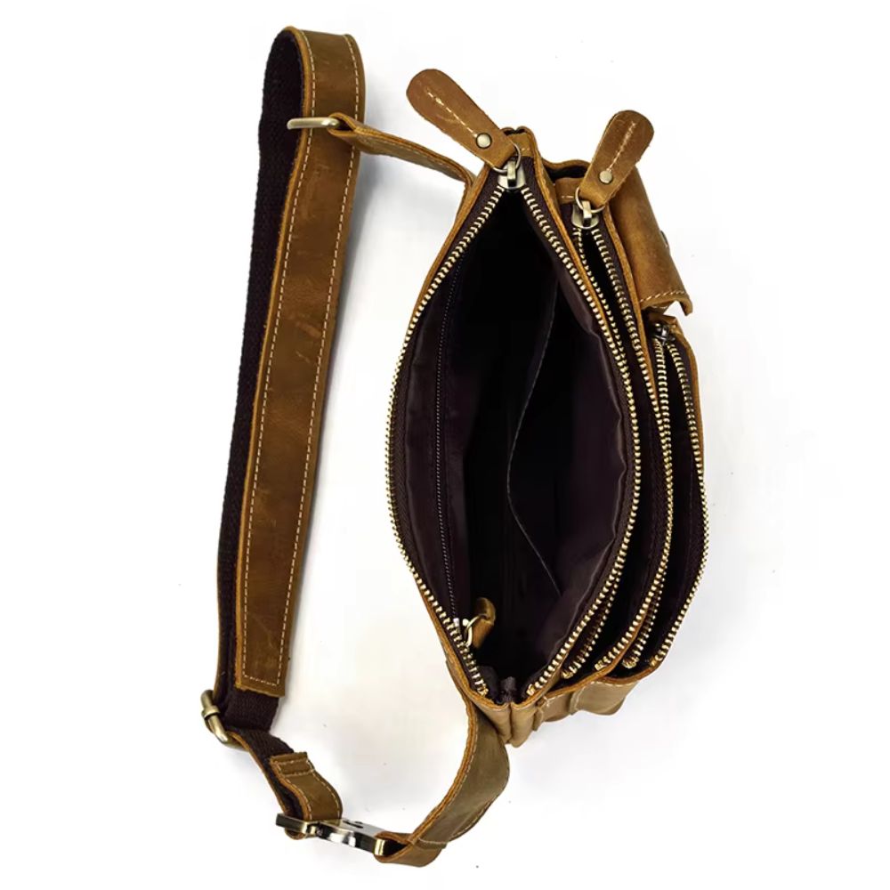 Blake | Men's Vintage Leather Crossbody Bum Bag