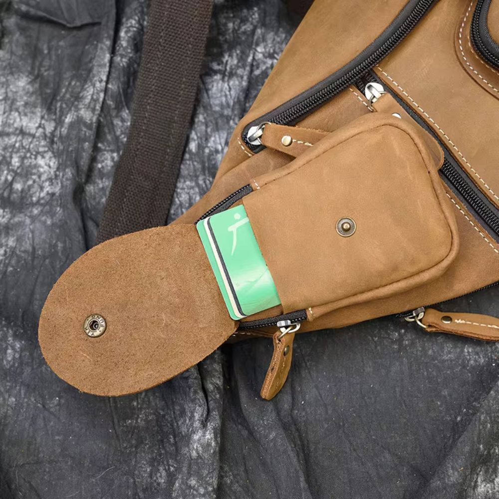 Theo | Men's Leather Travel Crossbody Bag