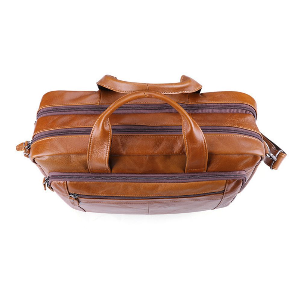 Marcus | Men's Leather Laptop Crossbody Messenger Bag