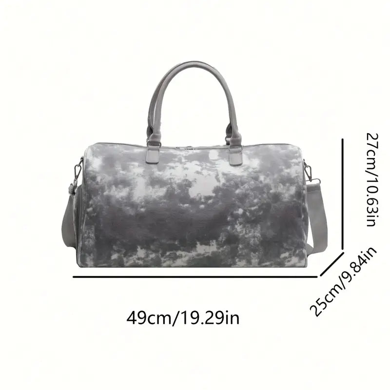 Bailey | Tie-Dye Polyester Travel Sports Garment Duffle Bag with Shoe Compartment