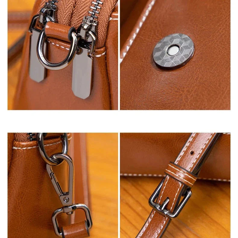 Emma | Women's Simple Leather Crossbody Sling Bag