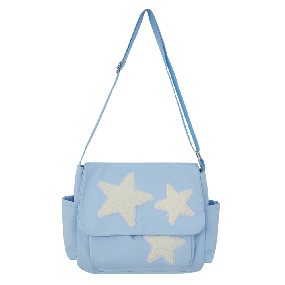 Zara | Women's Star Grunge Crossbody Messenger Bag