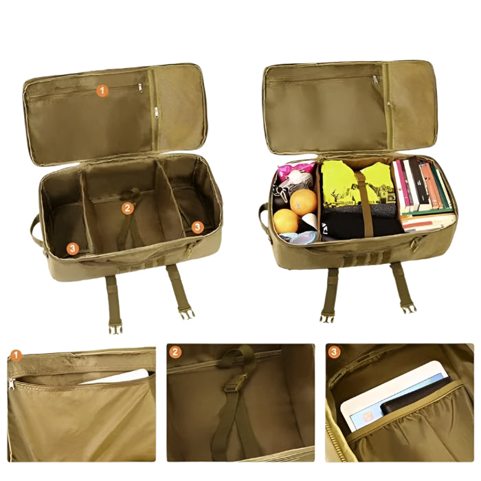 Levi | Men's 60L Tactical Military Travel Rucksack Large Backpack