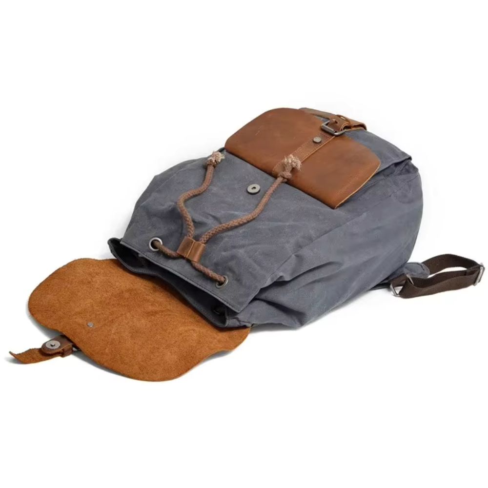 Liam | Waxed Canvas Laptop Travel Backpack
