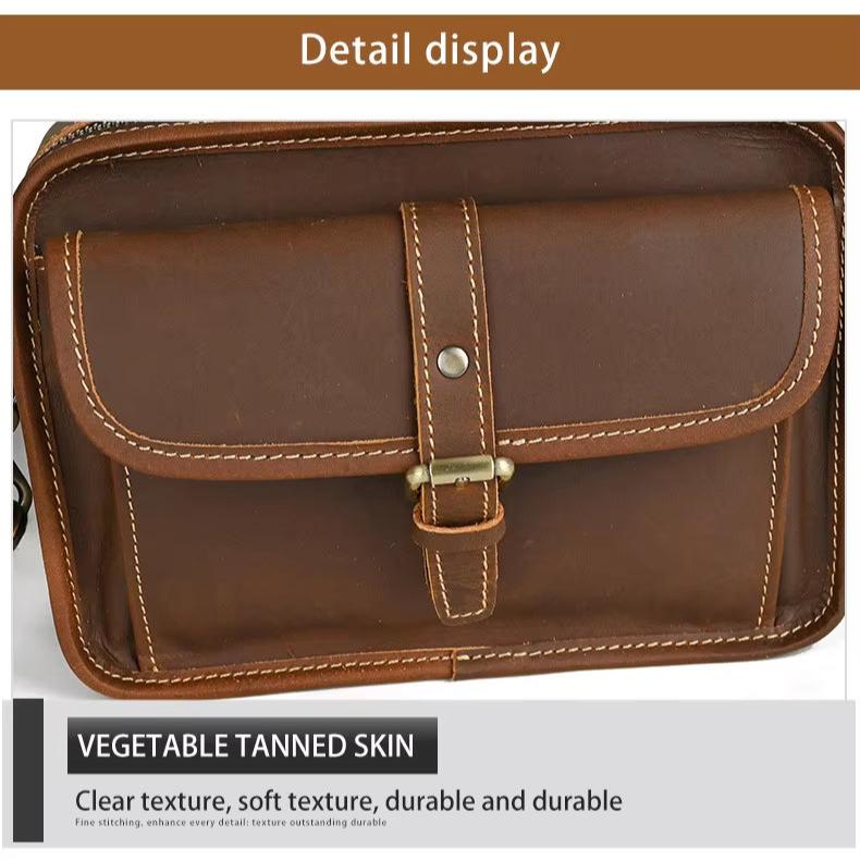 Henry | Men's Retro Leather Small Crossbody Messenger Handbag