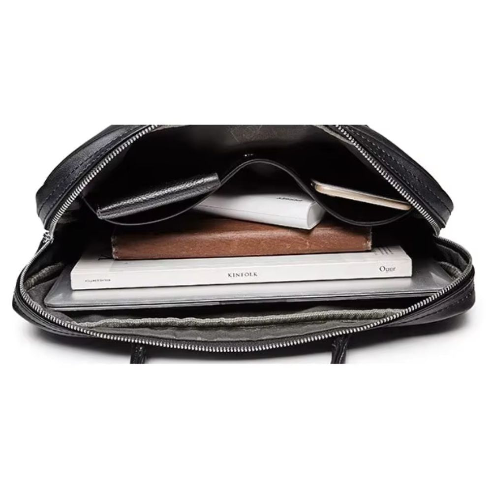 Leighton | Men's Classic Leather Laptop Briefcase Crossbody Messenger Handbag
