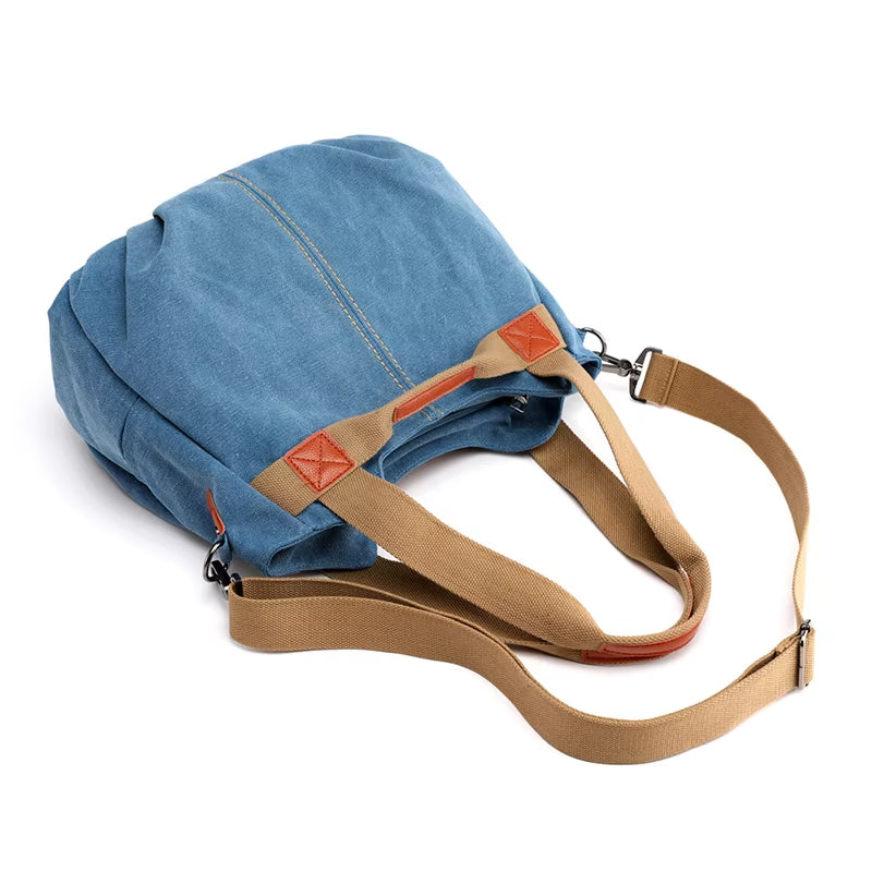 Sam | Women's Retro Canvas Large Capacity Tote Crossbody Messenger Handbag