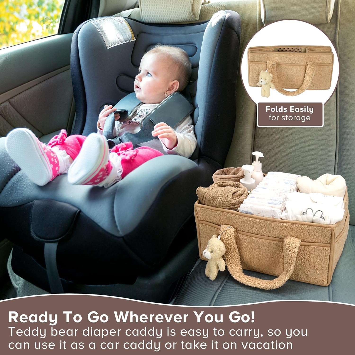 Nappy Caddy Organizer for Diapers, Wipes and Nursery Essentials