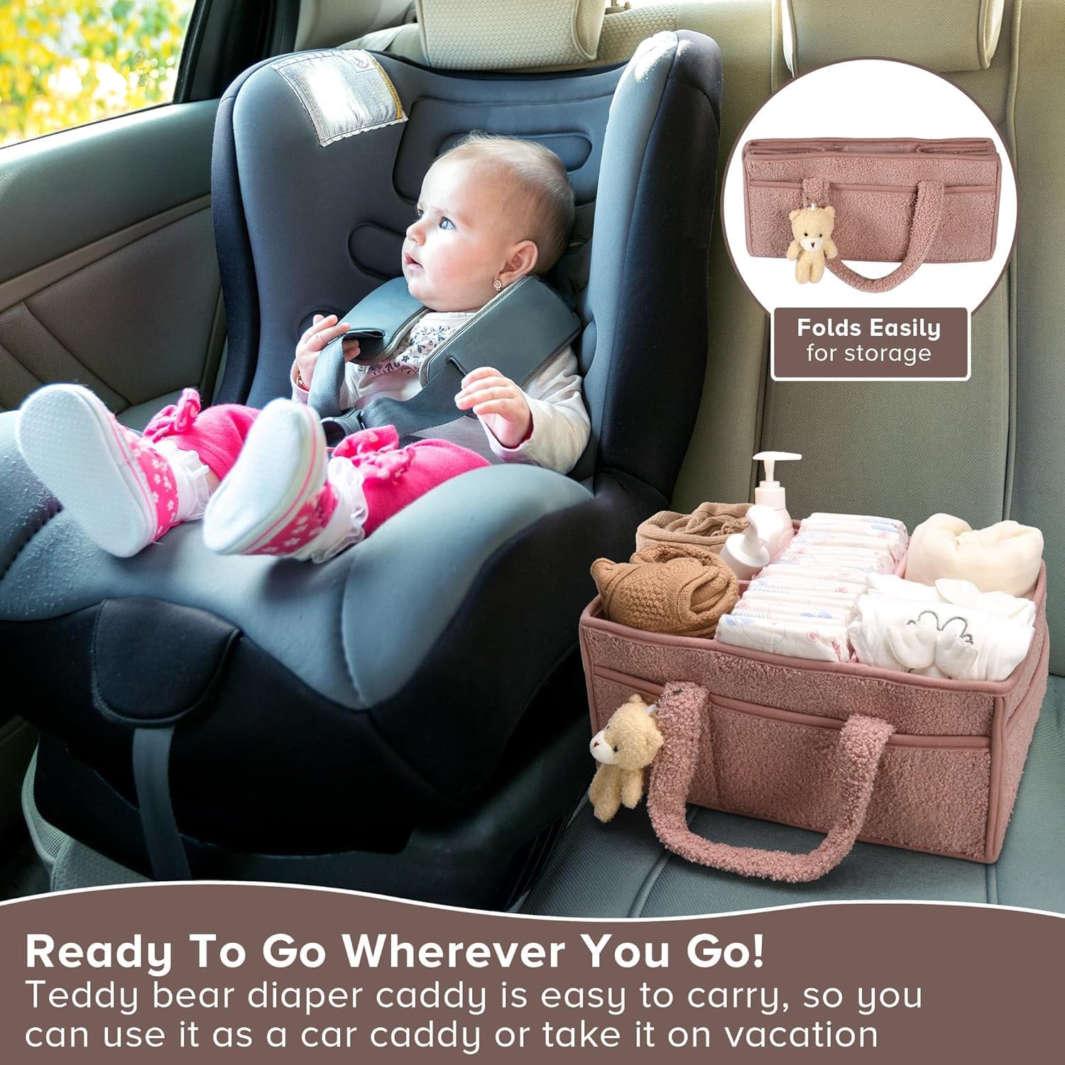 Nappy Caddy Organizer for Diapers, Wipes and Nursery Essentials