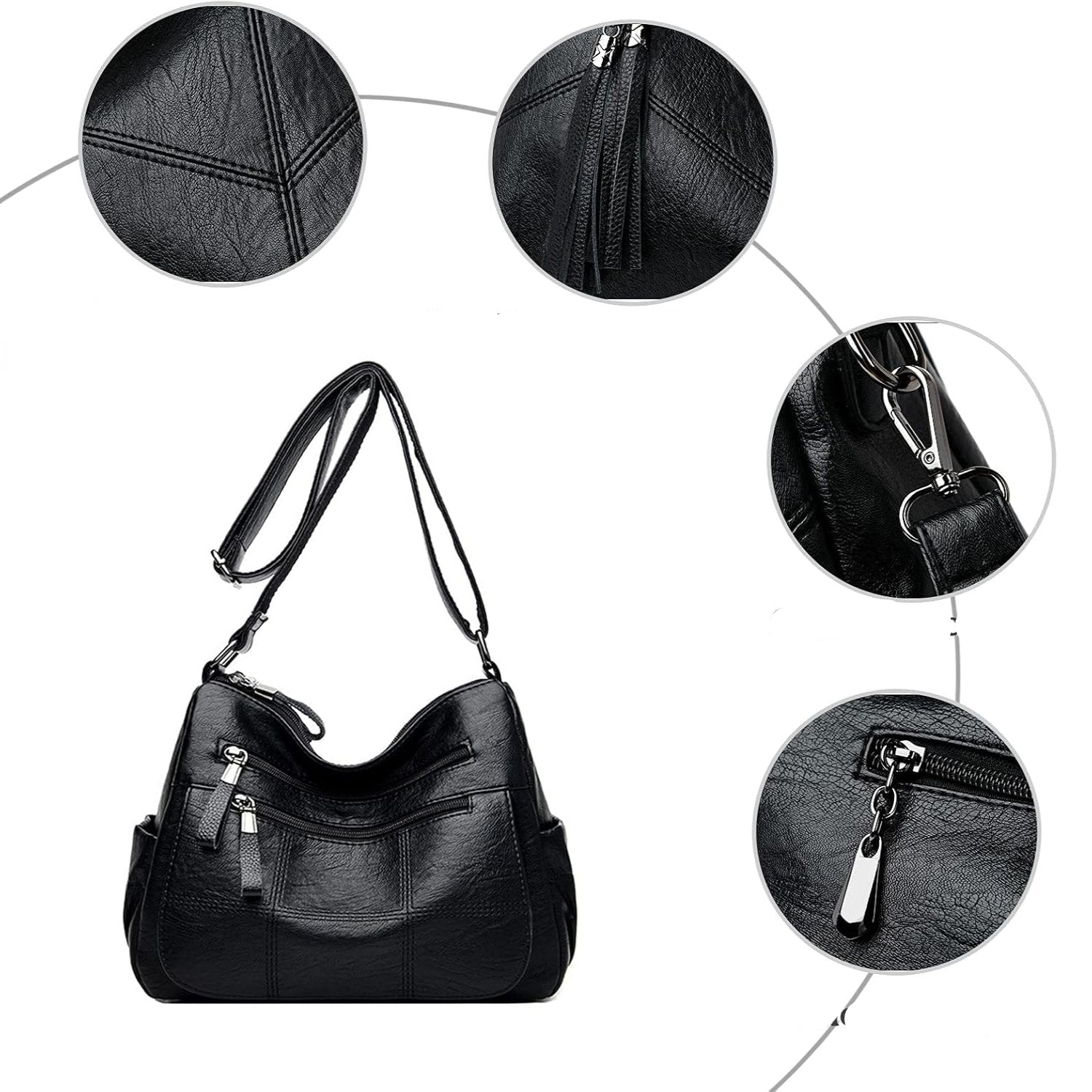 Women's Multi-Pocket Vintage Crossbody Bag