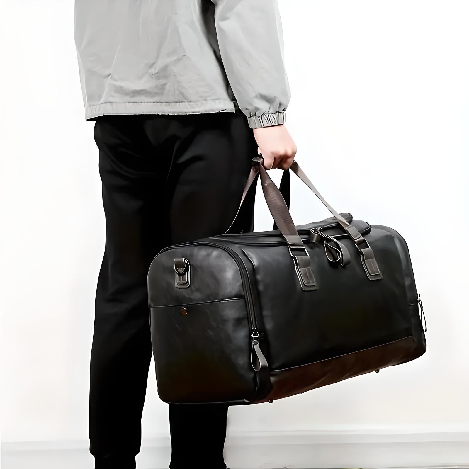 Classy Mens Leather Duffle Bag