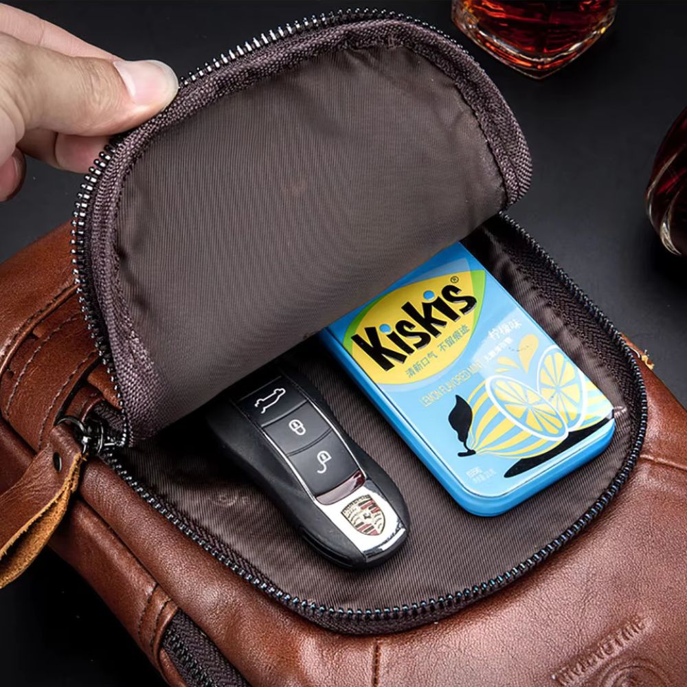 Orion | Men's Genuine Leather USB Crossbody Travel Bag