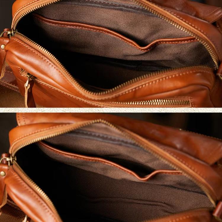 Oliver | Men's Cowhide Leather Crossbody Messenger Travel Bag