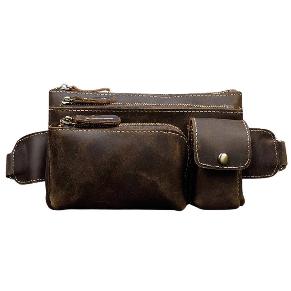 Blake | Men's Vintage Leather Crossbody Bum Bag