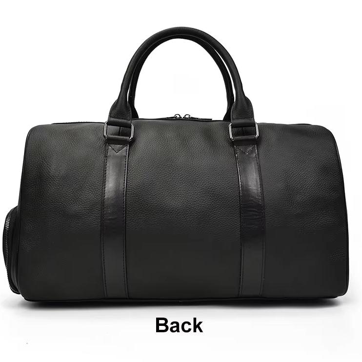 James | Genuine Leather Travel Garment Duffle Bag with Shoe Compartment