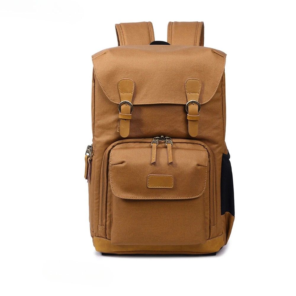 Charlie | Canvas Camera Travel Backpack with Laptop Compartment