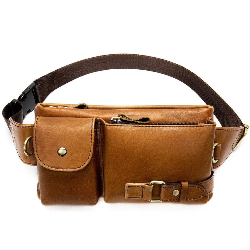 Ryleigh | Men's Leather Travel Fanny Pack Crossbody Bum Bag