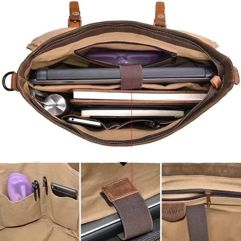Thomas | Men's Vintage Water-Resistant Canvas Crossbody Messenger Travel Bag