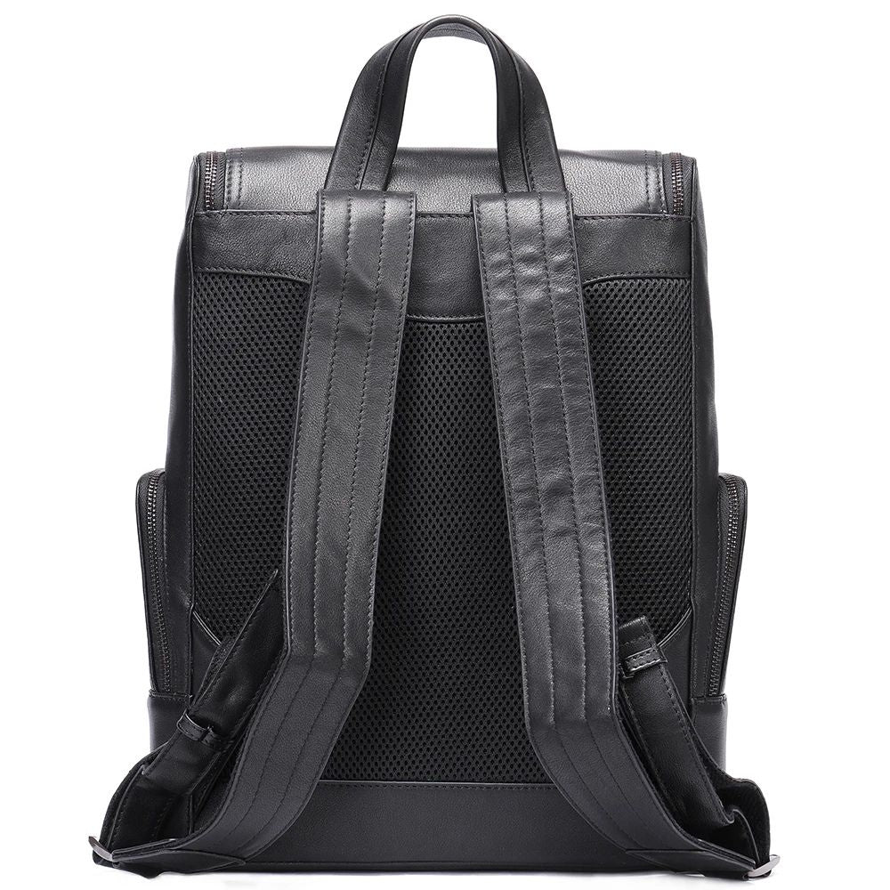 Men's Genuine Leather Laptop Travel Backpack