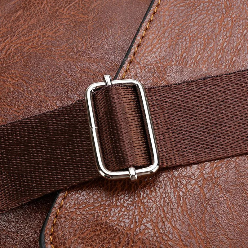 Jack | Men's Simple Large Capacity Leather Crossbody Messenger Sling Bag