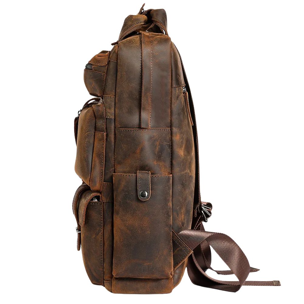 Brooke | Men's Vintage Leather Travel Laptop Backpack