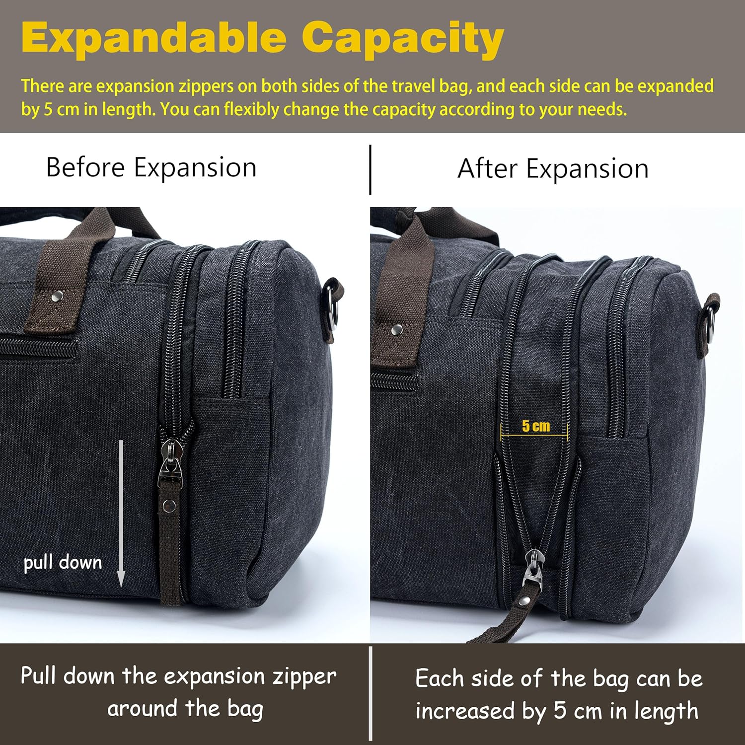 Canvas Expandable Weekender Duffle