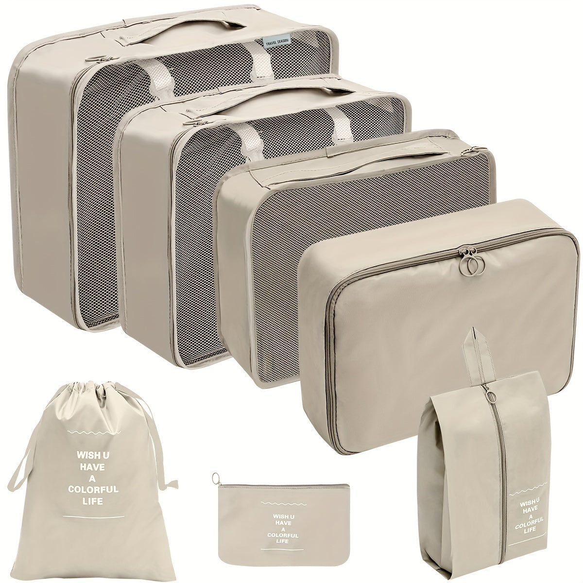 7-Piece Travel Packing Cubes Set