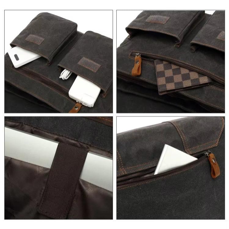 Ethan | Waterproof Canvas Crossbody Messenger Bag