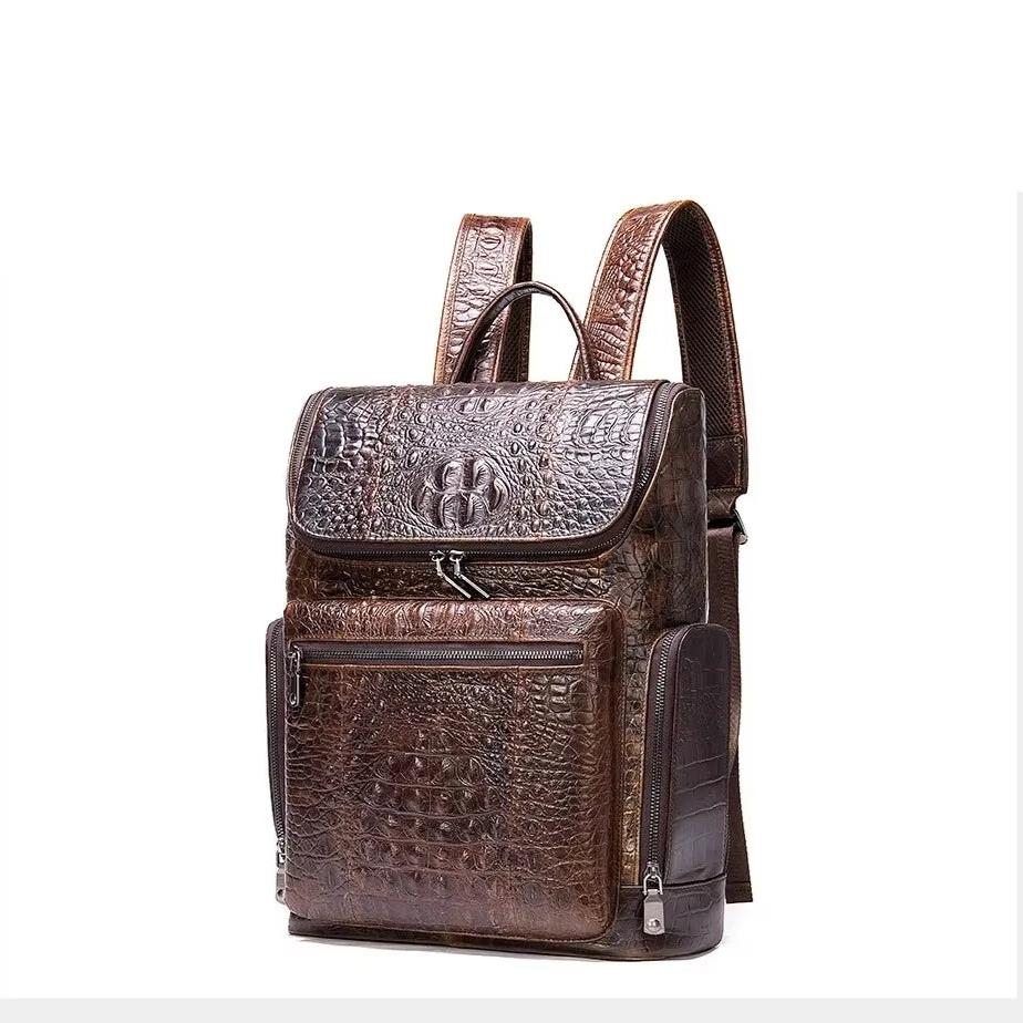 Maxwell | Men's Large Capacity Genuine Leather Business Travel Laptop Backpack