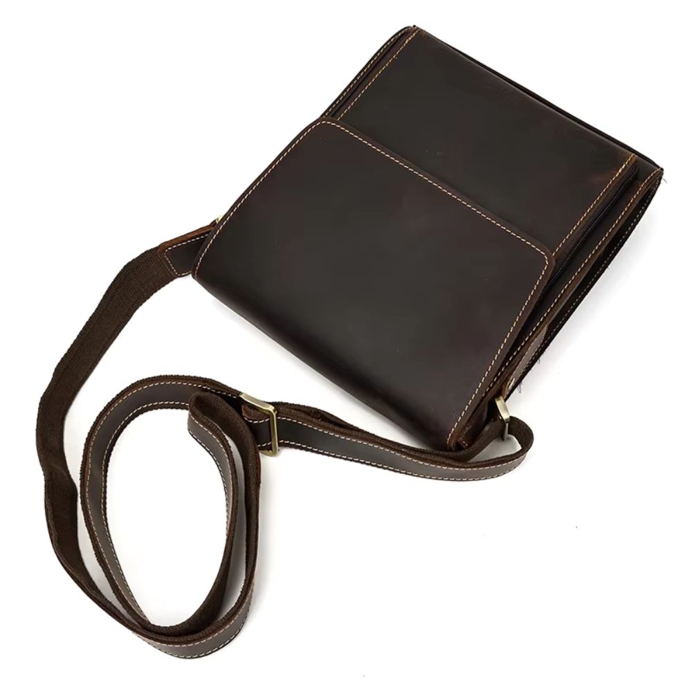 Henry | Men's Vintage Leather Small Satchel Crossbody Bag