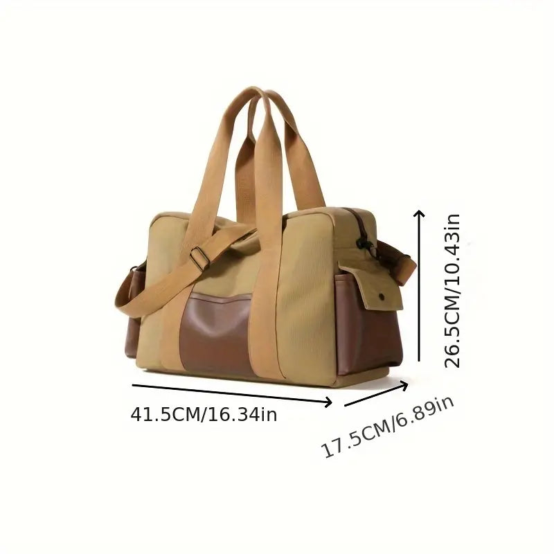 Noah | Men's Vintage Canvas Large Travel Crossbody Messenger Tote Bag