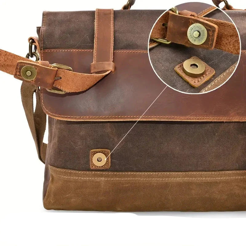 Thomas | Men's Vintage Water-Resistant Canvas Crossbody Messenger Travel Bag