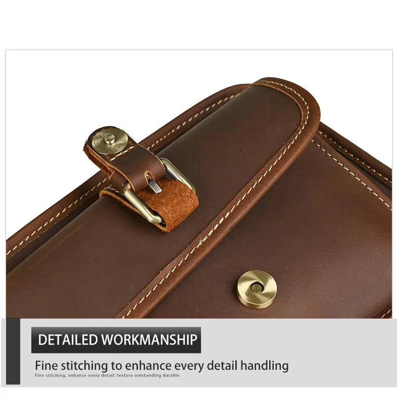 Henry | Men's Retro Leather Small Crossbody Messenger Handbag