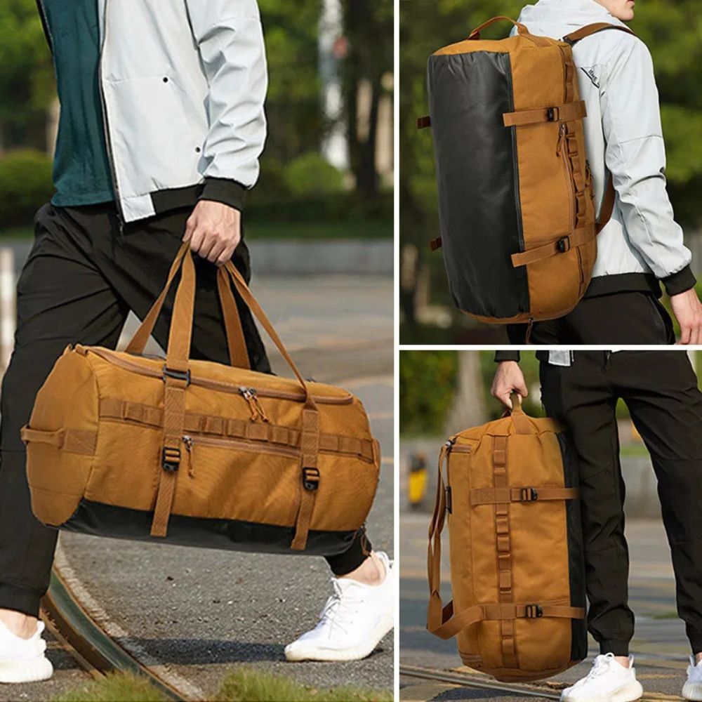60L Large Weekender Travel  Men's Duffle Bag with Shoe Compartment