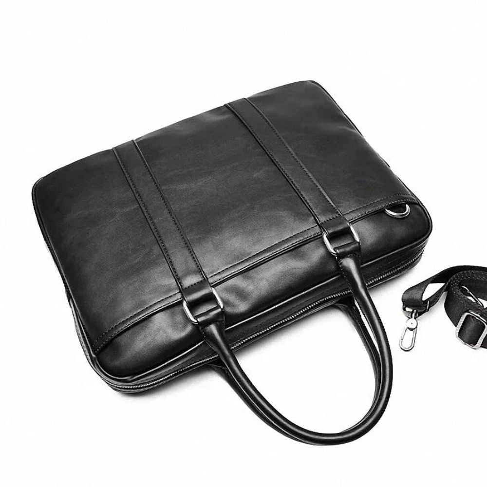 Leighton | Men's Classic Leather Laptop Briefcase Crossbody Messenger Handbag