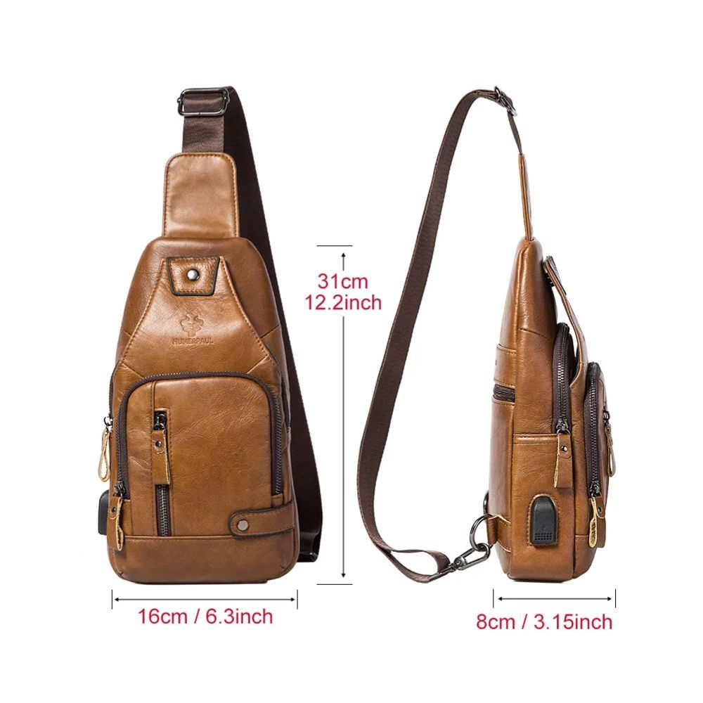 Logan | Men's Genuine Leather Travel Crossbody Bag