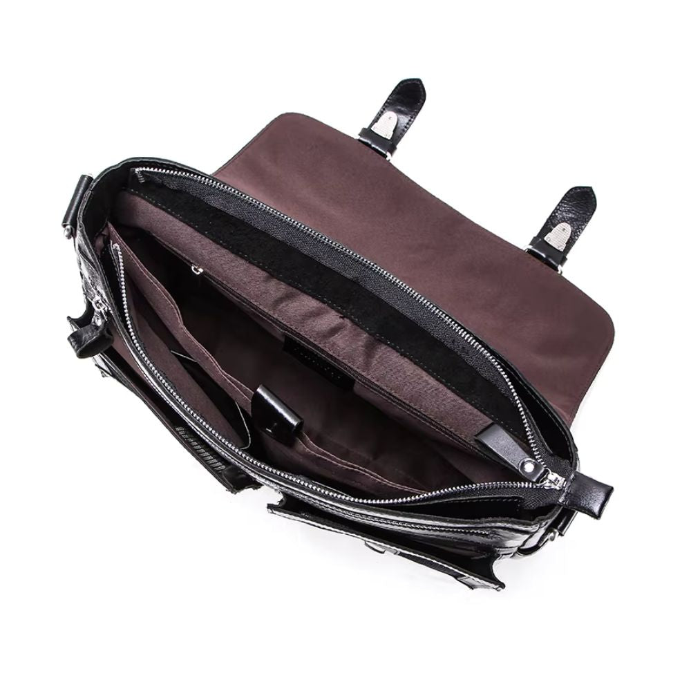 Noah | Men's Vintage Leather Laptop Briefcase Crossbody Messenger Bag