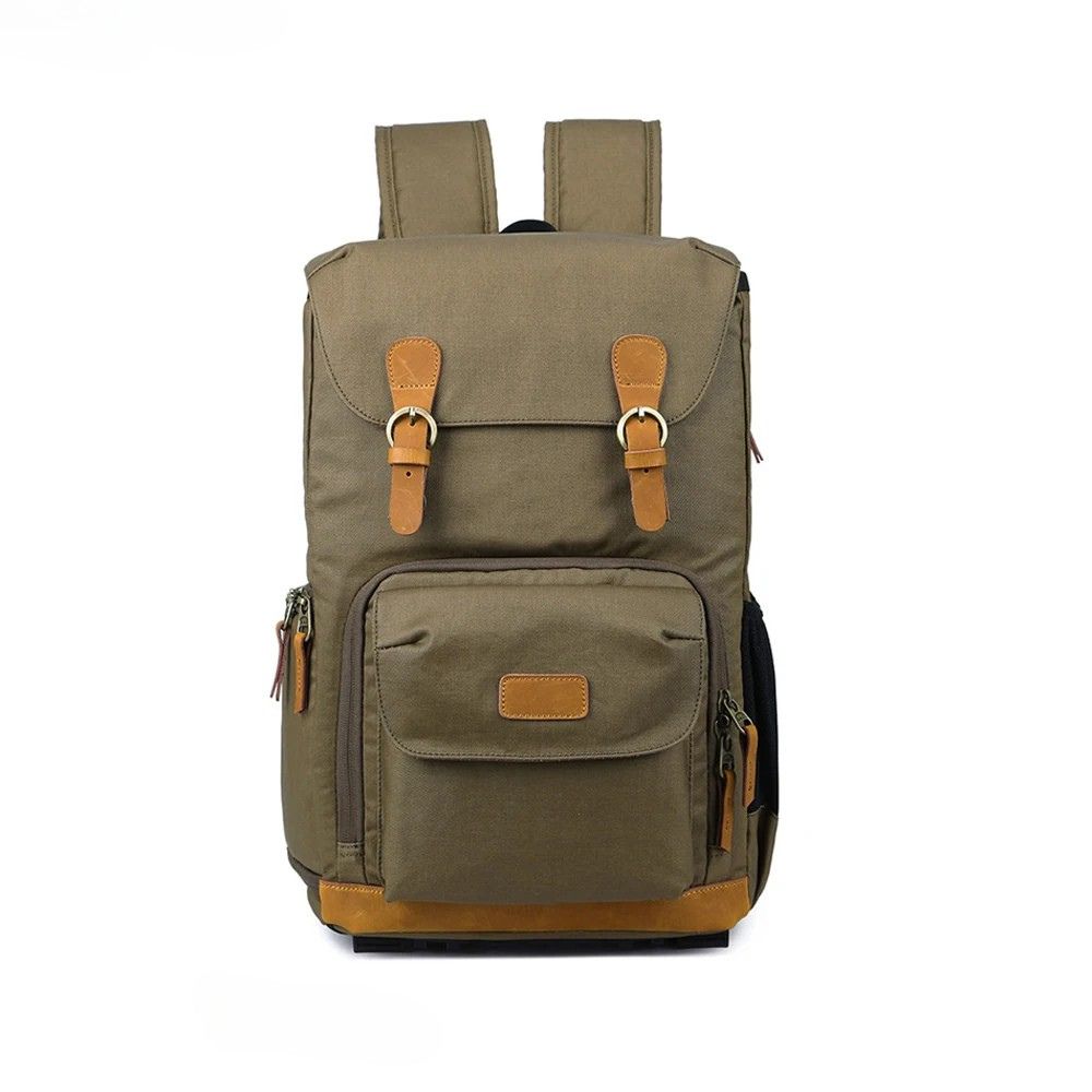 Charlie | Canvas Camera Travel Backpack with Laptop Compartment