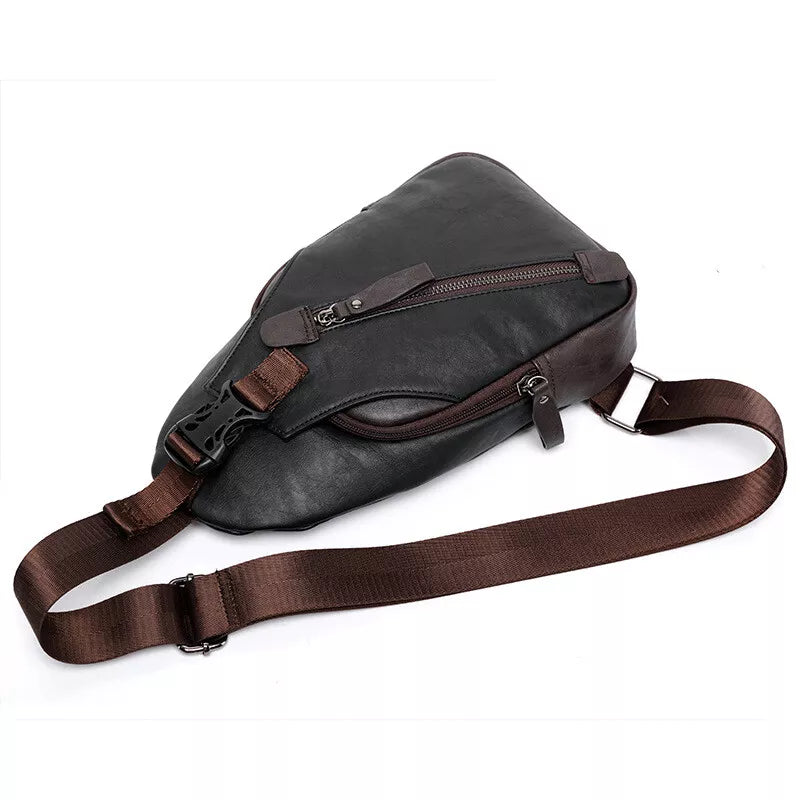 Men's Vintage Leather Crossbody Bag