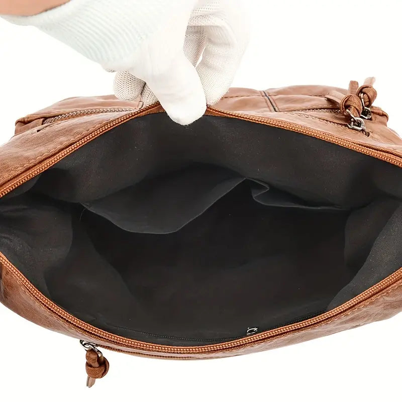 Ezra | Women's Vintage PU Leather Crossbody Messenger Travel Bag