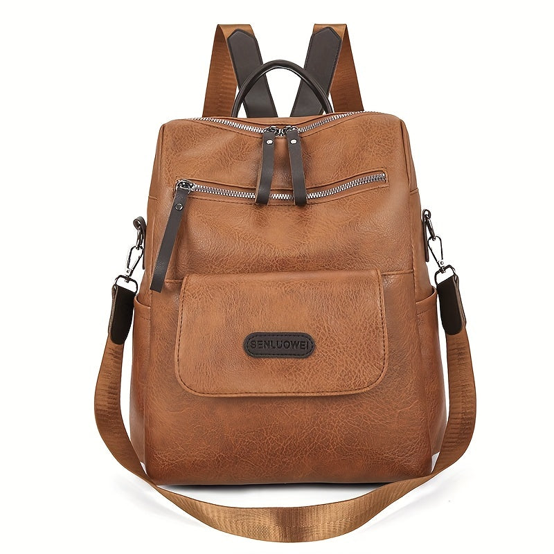 Chloe | Anti-Theft Leather Travel Backpack