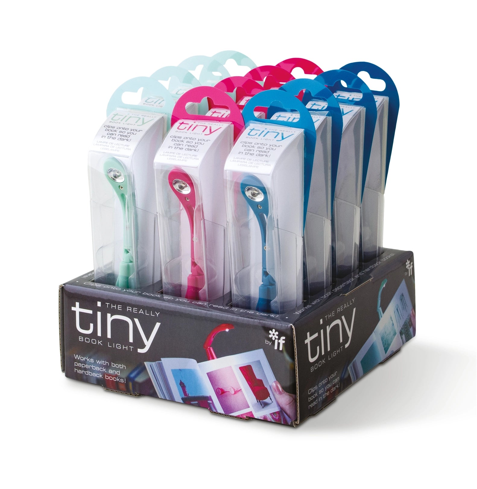 The Really Tiny Book Light, Clip-On LED Reading Light for Books, Award-Winning UK Gift of the Year Winner, Adjustable 90 Degree Tilt, Batteries Included, Slim Compact Design for Night Reading, Available in Multiple Colors, Great Gift for Book Lovers
