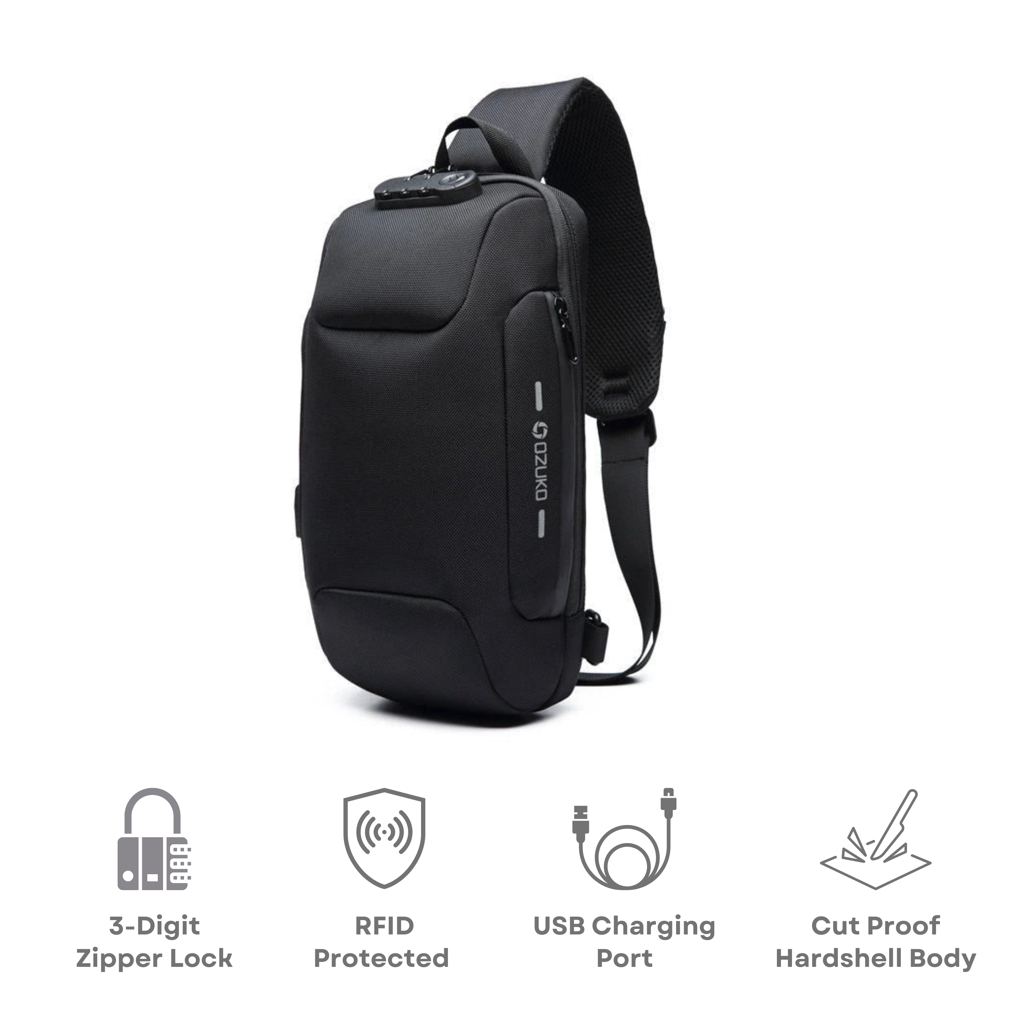 Anti-Theft Crossbody Charging Bag