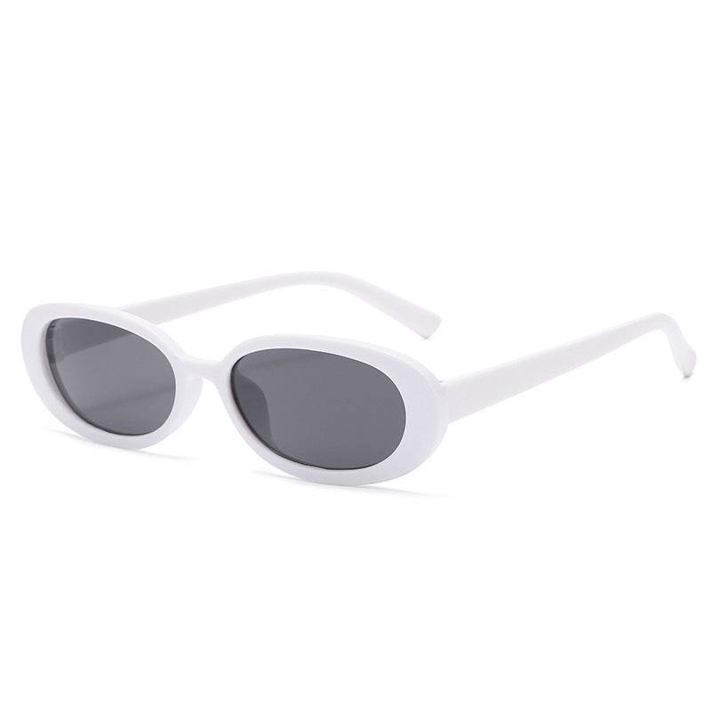 New Retro Oval Small Frame Sunglasses Men And Women Trend Simple Sunglasses Cross-Border Street Shooting Glasses