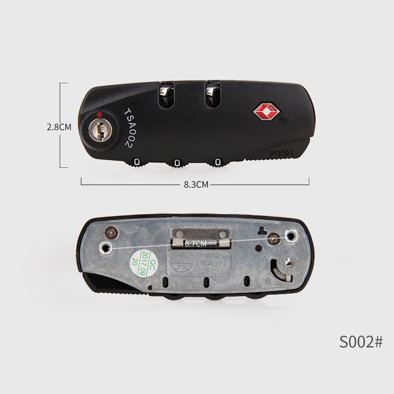 S002 Luggage Accessories TSA Customs Fixed Password Lock Luggage Password Lock