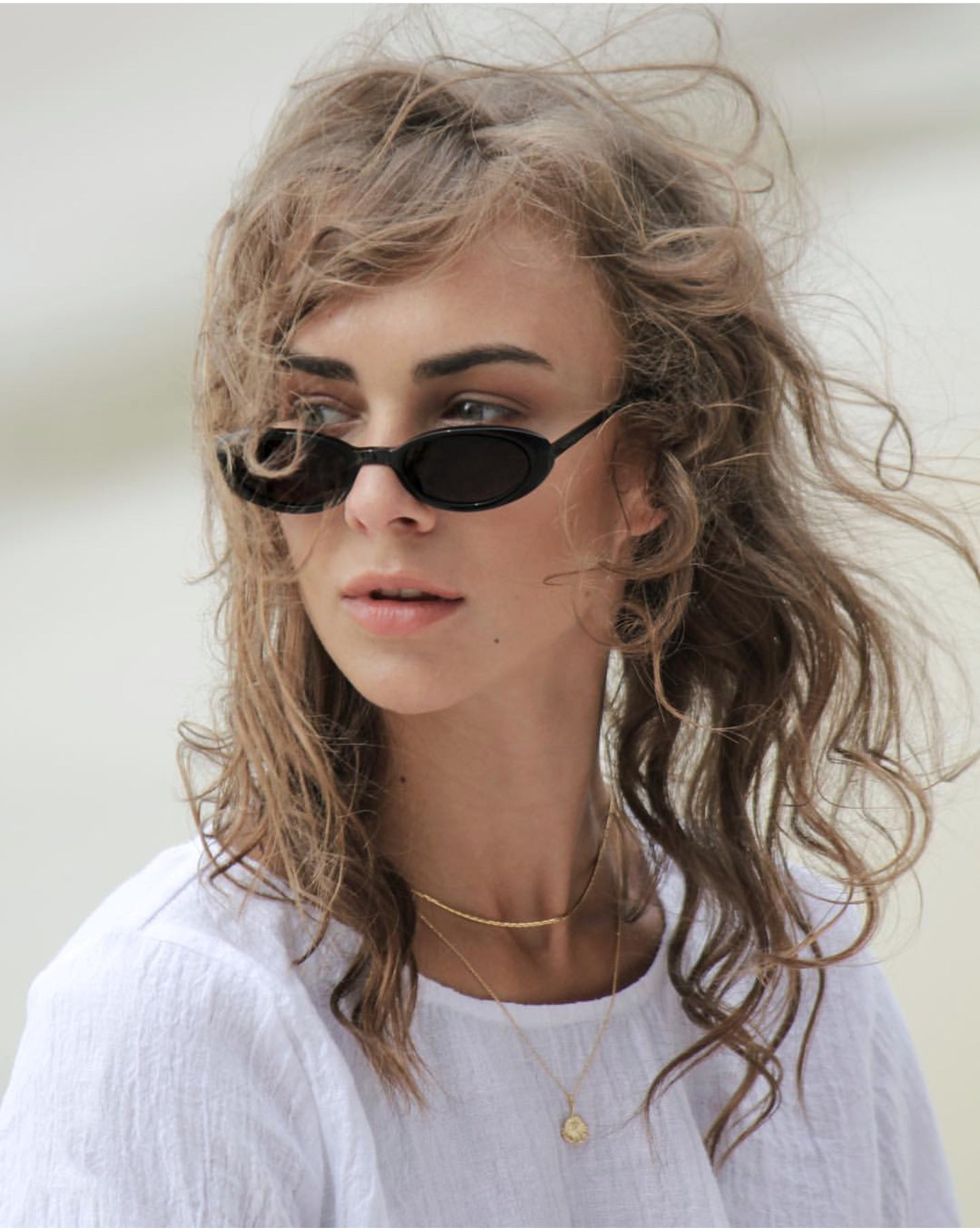 New Retro Oval Small Frame Sunglasses Men And Women Trend Simple Sunglasses Cross-Border Street Shooting Glasses