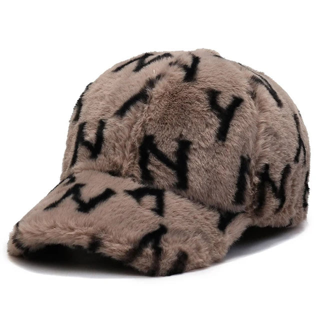 Short Brim Leopard Print Adjustable Women Baseball Cap Zebra Stripes Autumn Winter Short Plush Dad Hat Snapback