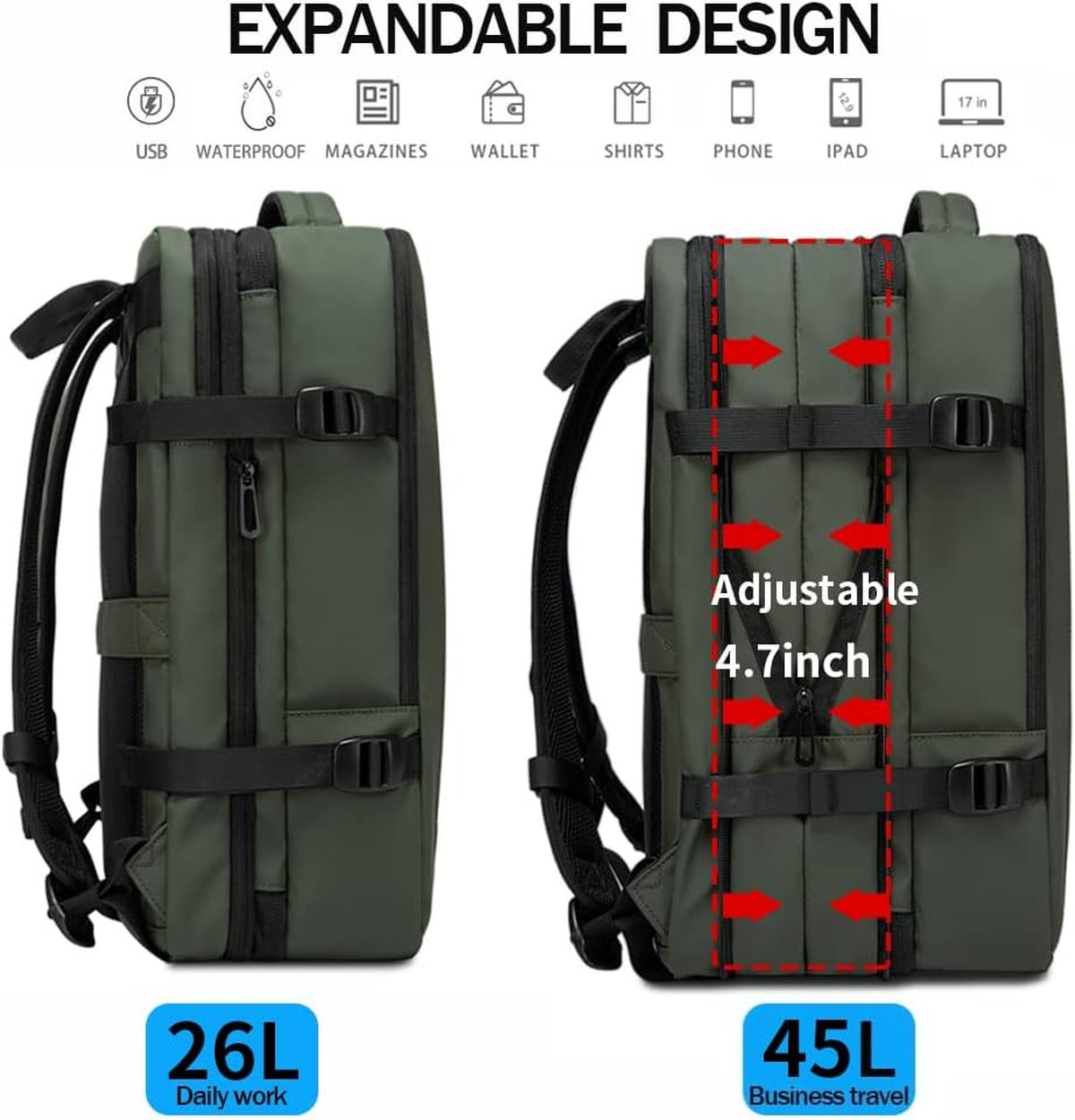 Multi-Purpose Travel Backpack Expandable Waterproof Duffle Design