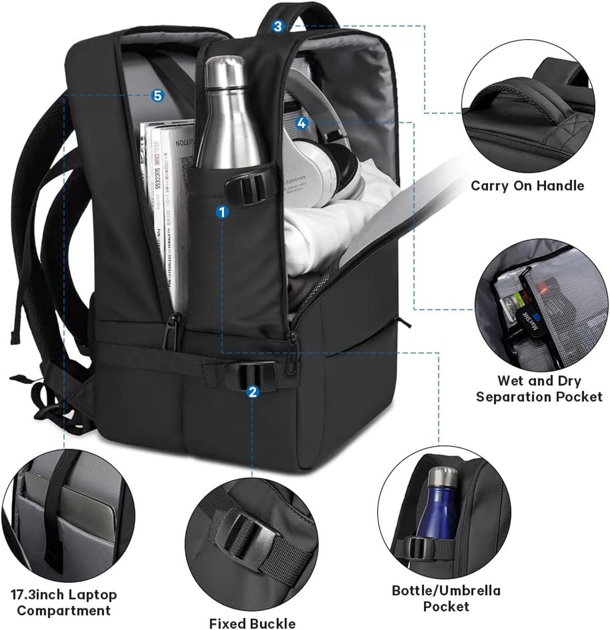 Multi-Purpose Travel Backpack Expandable Waterproof Duffle Design